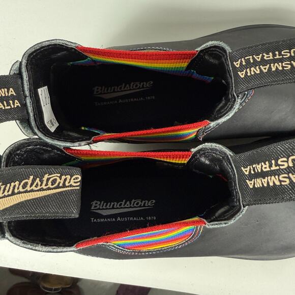 Blundstone 2105 Chelsea Boots Mens 12 Black Leather Round Toe Pull On Ankle - Picture 9 of 10